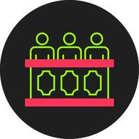 Panel of judges Glyph Circle Icon vector