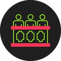 Panel of judges Glyph Circle Icon vector