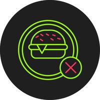 No Food Glyph Circle Icon vector