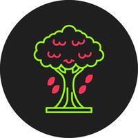 Tree Glyph Circle Icon vector