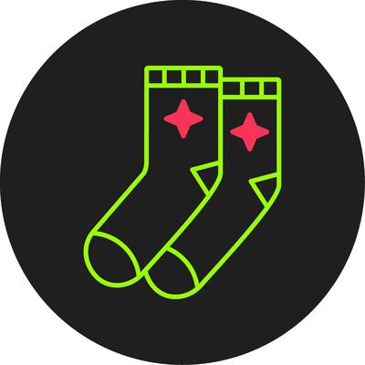 Socks Glyph Circle Icon