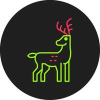 Reindeer Glyph Circle Icon vector