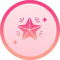 estrella sólido circulo grado icono vector