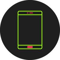 Smart Phone Glyph Circle Icon vector