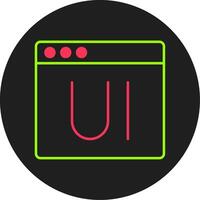 Ui Glyph Circle Icon vector