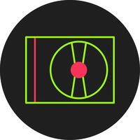 Cd Player Glyph Circle Icon vector