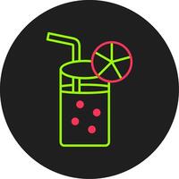 Lemonade Glyph Circle Icon vector