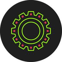 Cogwheel Glyph Circle Icon vector