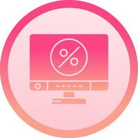 Percentage solid circle gradeint Icon vector