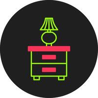 Wardrobe Glyph Circle Icon vector