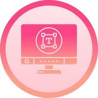 Type solid circle gradeint Icon vector