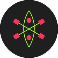 Kayak Glyph Circle Icon vector