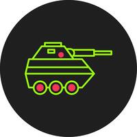 infantería camioneta glifo circulo icono vector