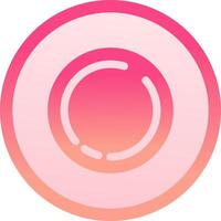 Circle solid circle gradeint Icon vector