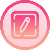 Edit solid circle gradeint Icon vector