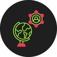 Social Science Glyph Circle Icon vector