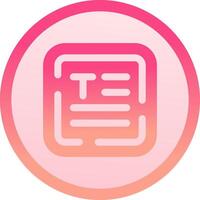 Align text solid circle gradeint Icon vector
