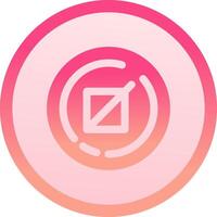 Crop solid circle gradeint Icon vector
