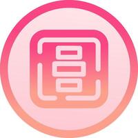 Horizontal Alignment solid circle gradeint Icon vector