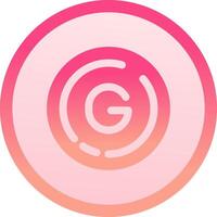 Letter g solid circle gradeint Icon vector