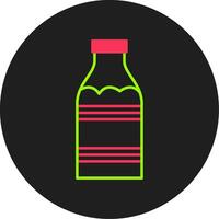 Milk Bottle Glyph Circle Icon vector
