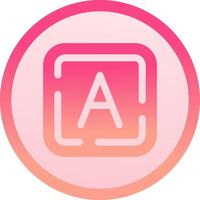 Letter a solid circle gradeint Icon vector