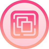 Drag and drop solid circle gradeint Icon vector