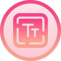 Text size solid circle gradeint Icon vector