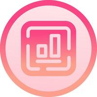 Bottom alignment solid circle gradeint Icon vector