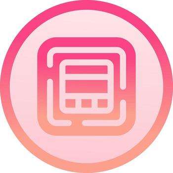 diseño sólido circulo grado icono vector