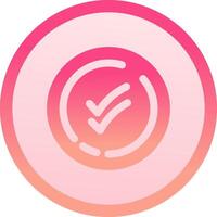 Double check solid circle gradeint Icon vector