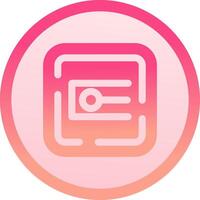 Endpoint solid circle gradeint Icon vector