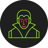 Evil Glyph Circle Icon vector