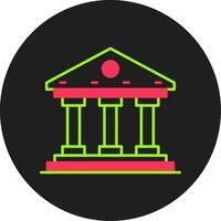 Bank Glyph Circle Icon vector