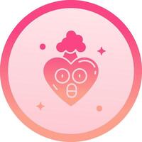Exploding solid circle gradeint Icon vector