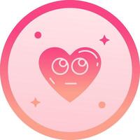 Rolling eyes solid circle gradeint Icon vector