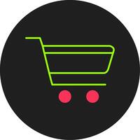 Cart Glyph Circle Icon vector