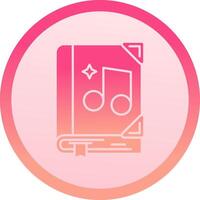 Music solid circle gradeint Icon vector