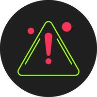 Warning Glyph Circle Icon vector