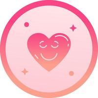 Relieved solid circle gradeint Icon vector