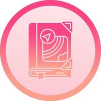 Map solid circle gradeint Icon vector