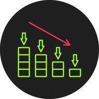 Crash Glyph Circle Icon vector