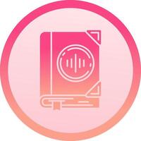 Audio book solid circle gradeint Icon vector