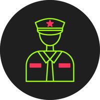 Officer Glyph Circle Icon vector