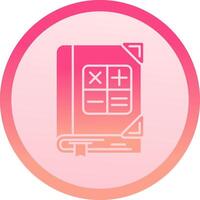 Math solid circle gradeint Icon vector