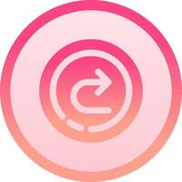 Forward solid circle gradeint Icon vector