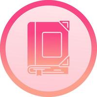 Book solid circle gradeint Icon vector