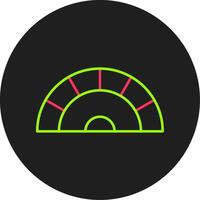 Protractor Glyph Circle Icon vector