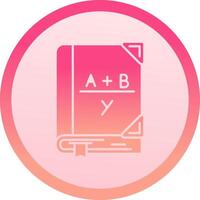 Algebra solid circle gradeint Icon vector