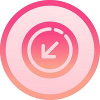 Down arrow solid circle gradeint Icon vector